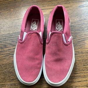 EUC Maroon Slip on Vans Size 7 Mens/8.5 Women